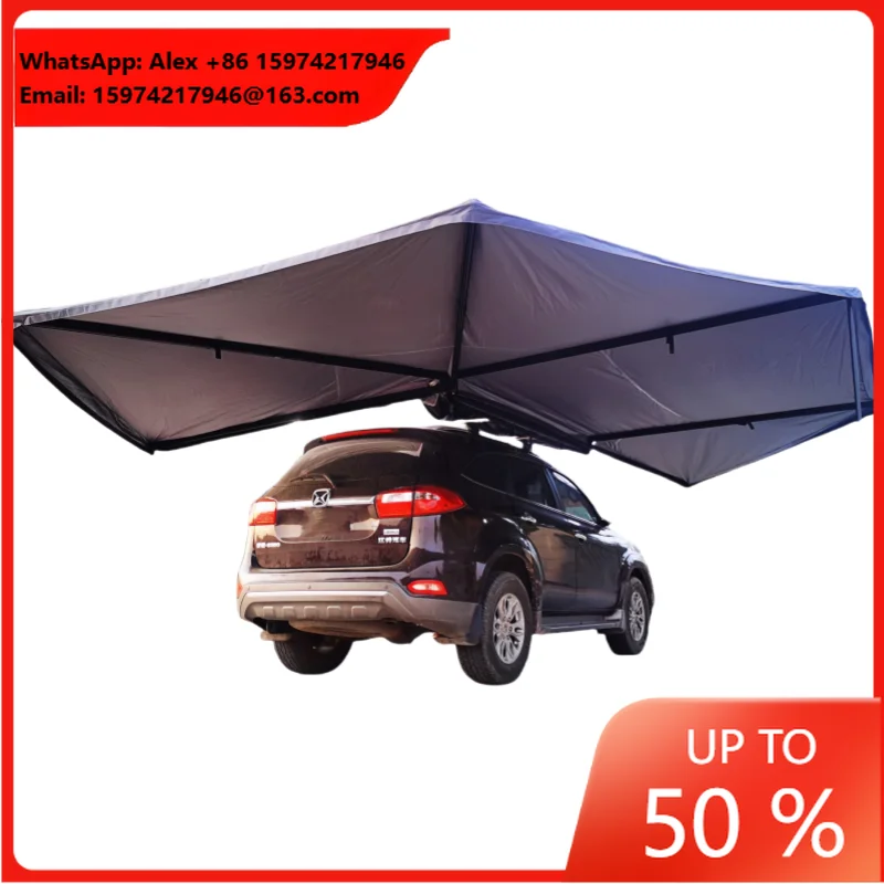 4X4 Sunproof 270 Degree Retractable Car Fox Wing Awning Tent Sun Shelter Side Truck Tent For Camping