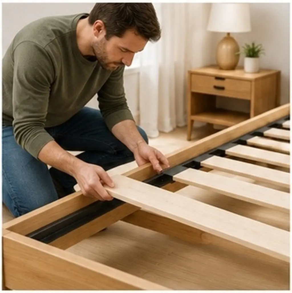 Replacement Wooden Bed Slat 17.8x2.1x0.3 Inch King Queen Size Mattress Reinforce Frame Heavy Duty Bed Support Slat