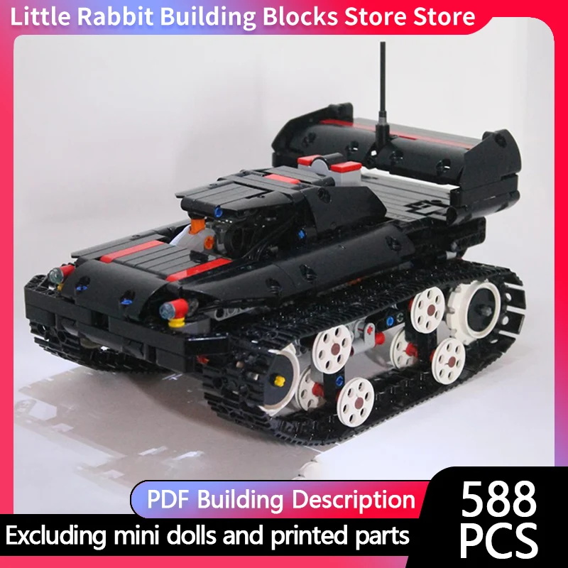 Speed Racing Car Model MOC Building Bricks Desert Tracked Racer Modular Technology Children Holiday Gifts Assemble Toys Suit