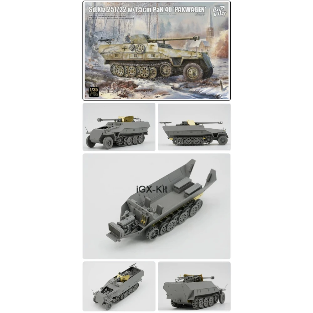 

Набор для сборки пластиковой модели Border BT043 в масштабе 1/35: Немецкий Sd Kfz 251/22 Ausf D с 7,5-см пушкой Pak40 (Pakwagen) для хобби и моделирования