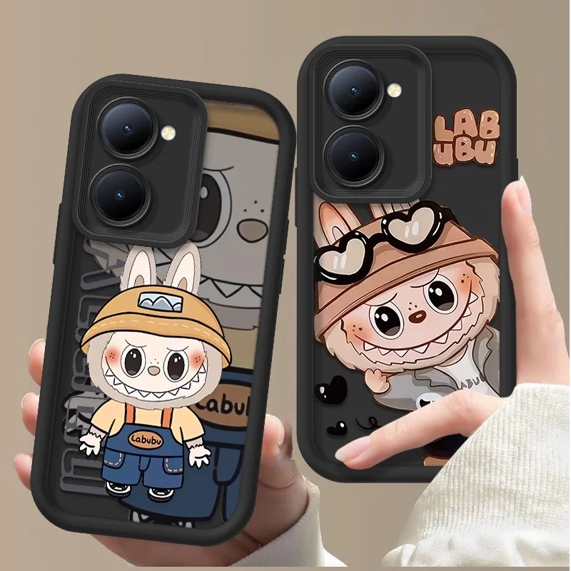 Cartoon LaBuBu Bear Phone case For Vivo Y36 Y27S Y78 Y77T Y38 Y200i T3X Y72 Y52 Y75S T1 Y77 Y77E V29 Plus iQoo Z6 Lite Cover