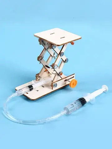 Kids DIY Science Toys Educational Scientific Experiment Kit Hydraulic Lift Table Model Physics School STEM Projects