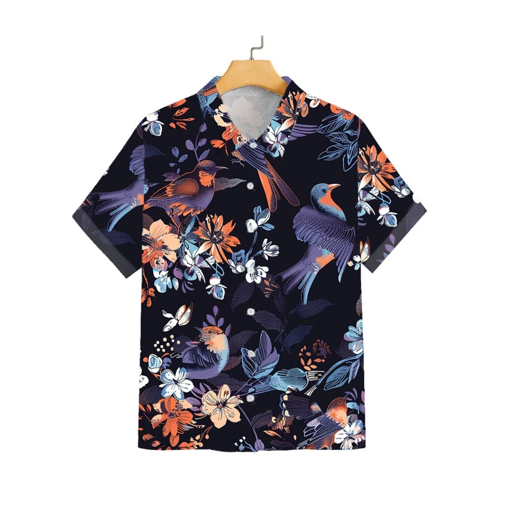 Camisa hawaiana informal para hombre, camisa de manga corta con estampado 3d, ropa transpirable, Verano