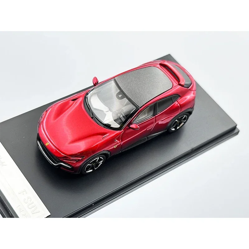 1:64 FUNNY FUV F SUV Purosangue Metallic Red Diecast Diorama Car Model Collection Miniature Toys