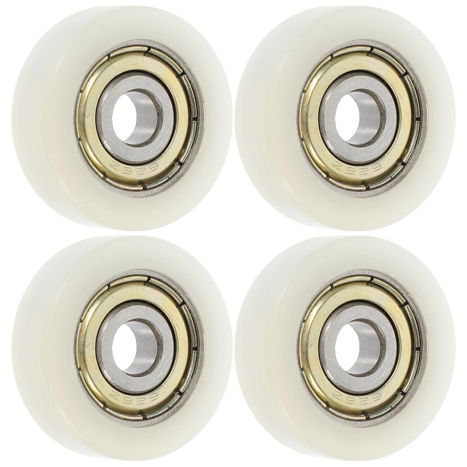 

4pcs 6x26x8mm Bearing Wheel White Yellow Sliding Door Roller Garage Rollers Casters Steel Nylon Pulley Heavy Duty Furniture