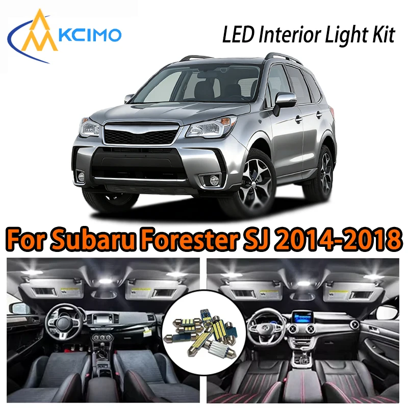 

New LED Interior Lights For Subaru Forester SJ 2014-2018, Super Bright White Ice Blue Two Colors Choice