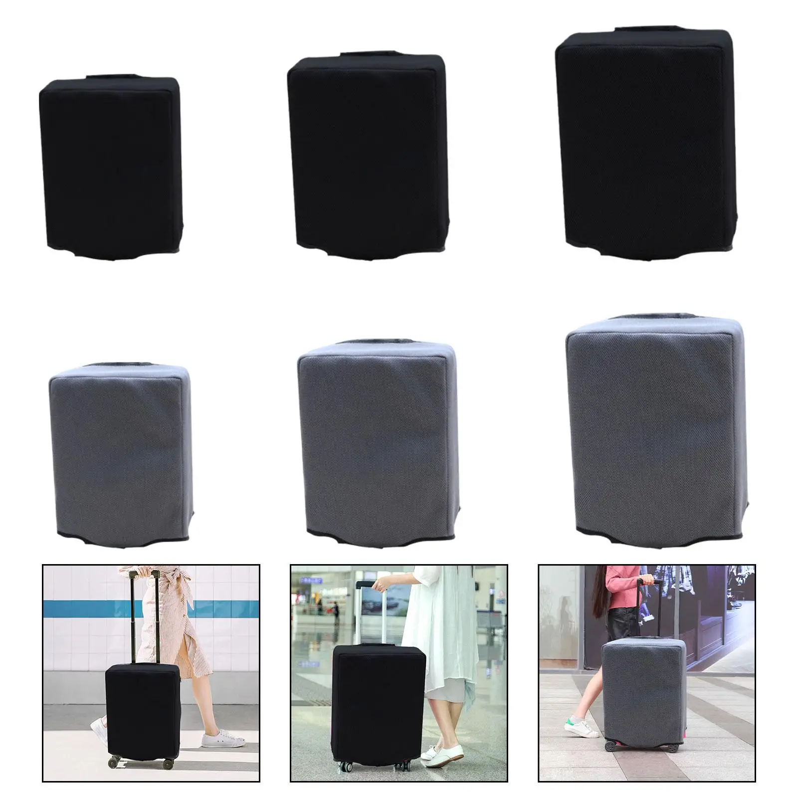 Pelindung Penutup Bagasi Perjalanan, Penutup Penyimpanan Bagasi Tebal, Penutup Pelindung Koper untuk Aksesori Perjalanan Liburan,