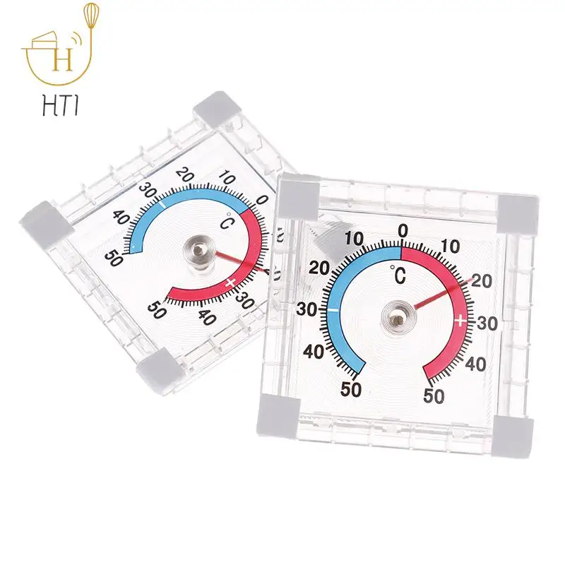 1 szt. Temperatury termometr okno wewnętrzne ściany ogrodowe do domu z podziałką dysków