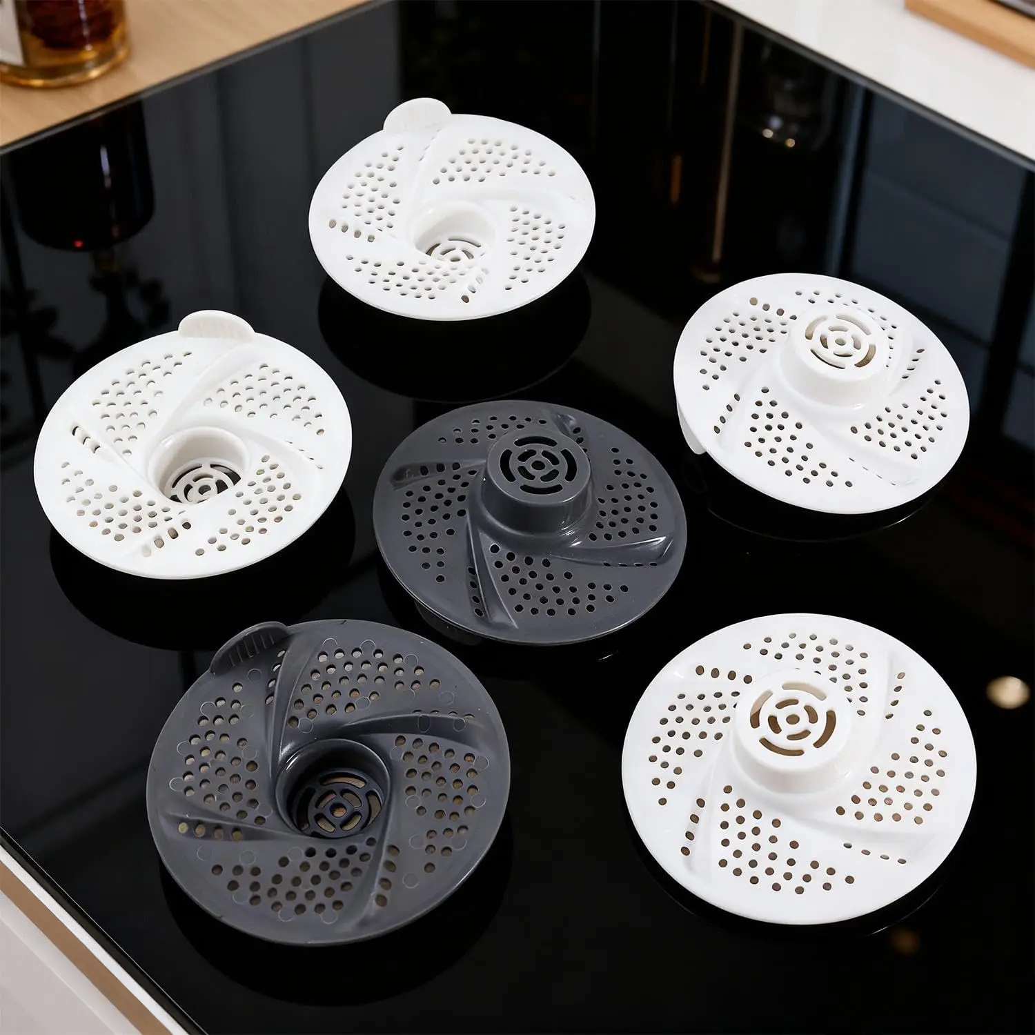 Anti-Clogging Drain Cover Rotating Mesh Sink Strainer Hair Catcher With Drain Holes Kitchen Bathroom Shower Drain Filter Cover view 4