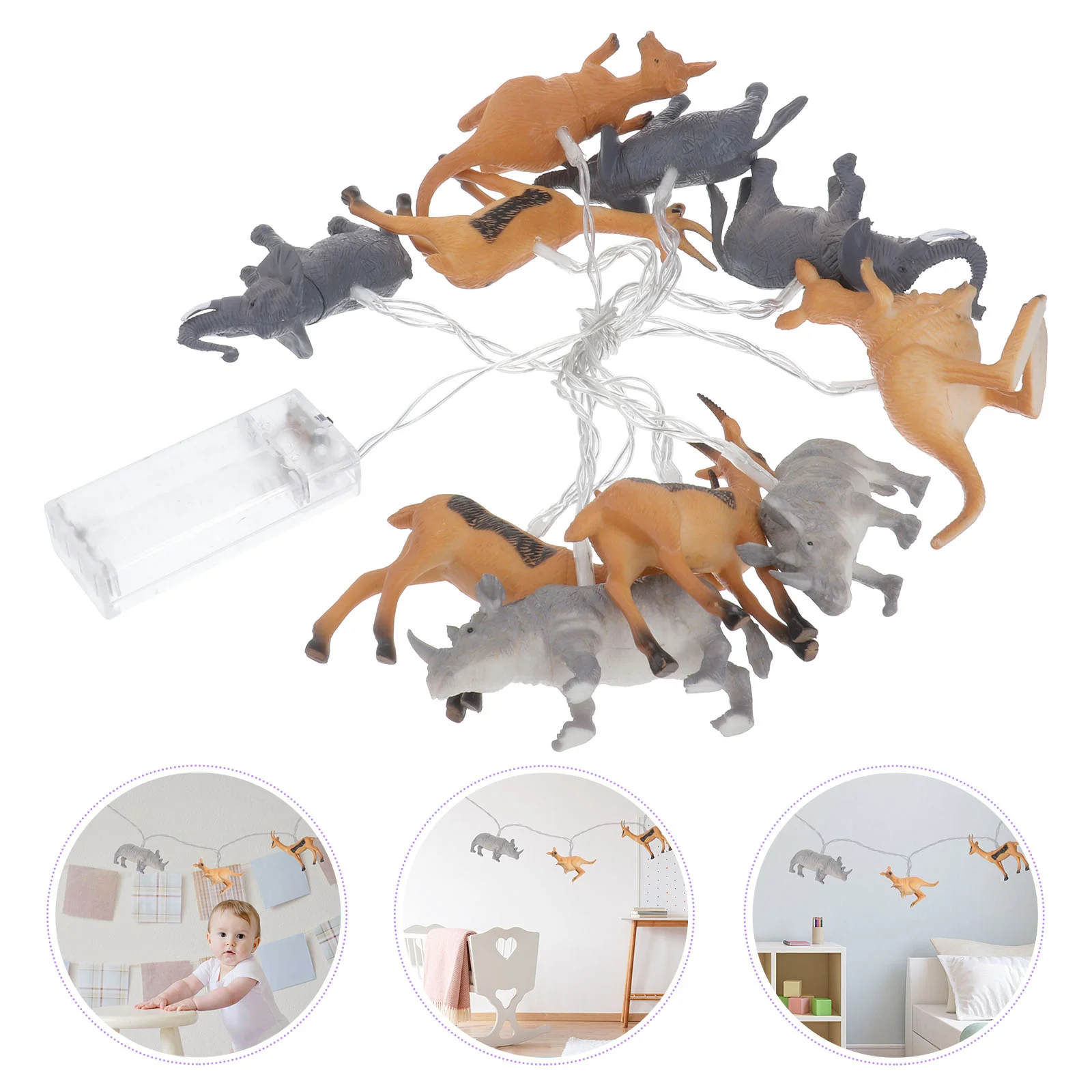 

Animal String Lights LED Fairy Lovely Shape Lamp Miniature Panda Decor Decorative Plastic Multi-scene Decoration