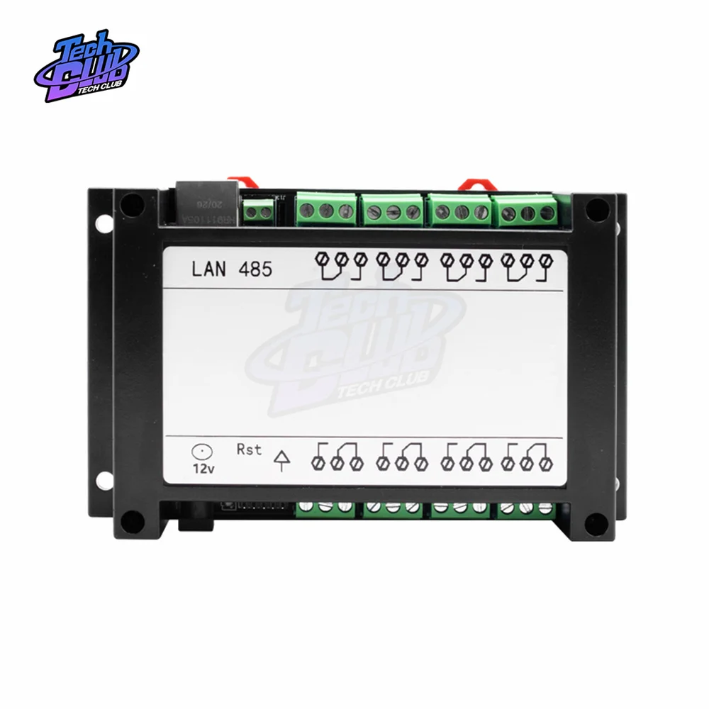 NC-1000 Ethernet RJ45 TCP/IP WEB Remote Control Board with 8 Channel Relay Integrated 250VAC 485 Network Controller Power Supply