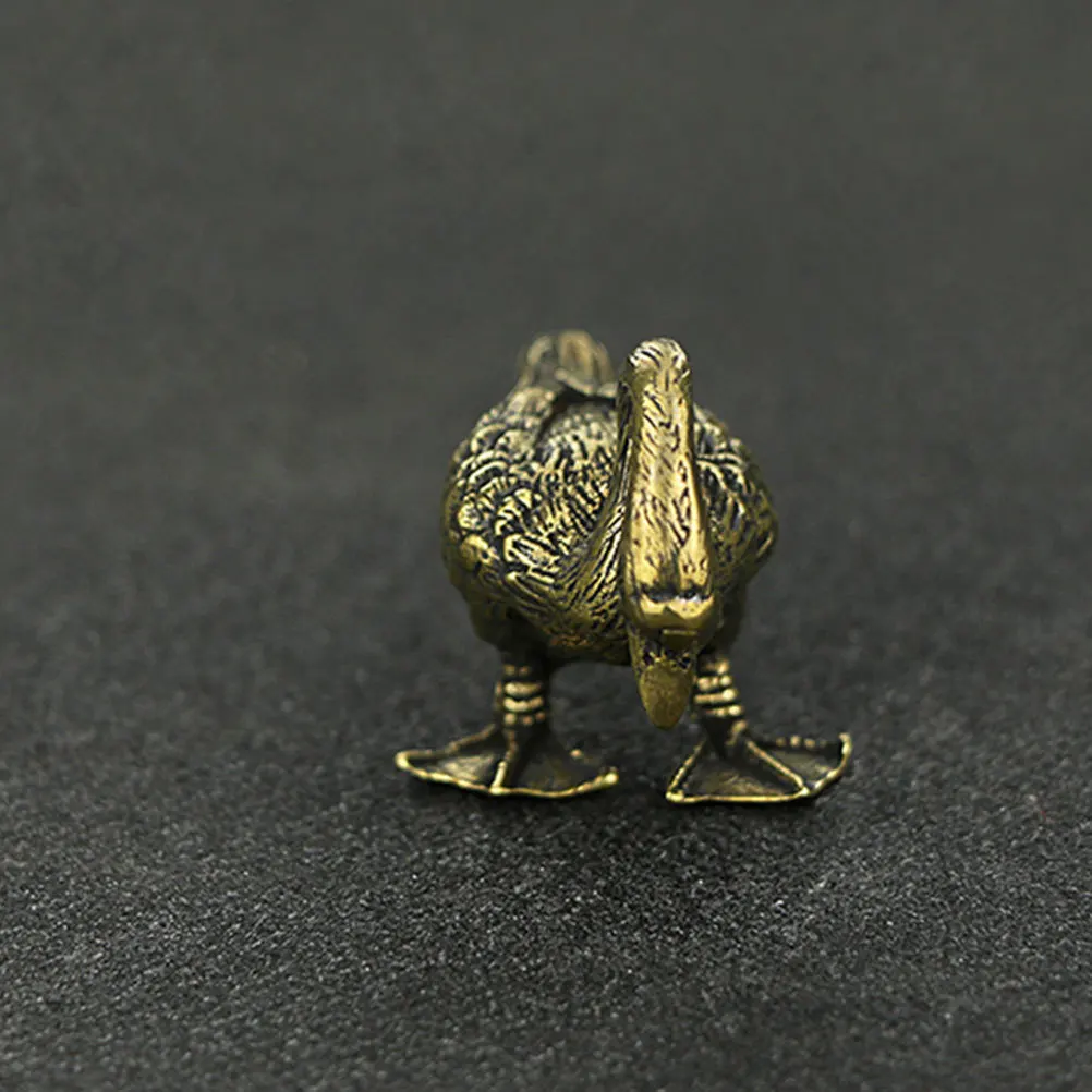 

1Pair Copper Swan Sculpture Fine Craft Design Anti Skid Base Home Tea Board Desktop Car Dashboard Decoration Swan Statue