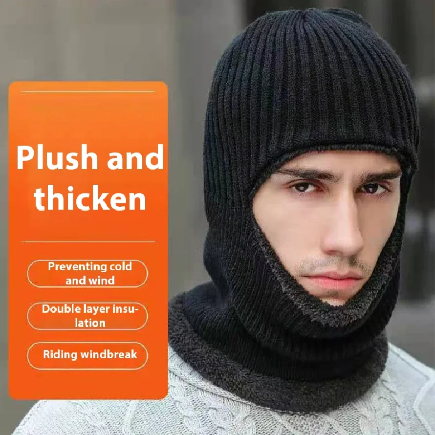

Winter Knitted Balaclava Mask Thickened Windproof Warm Cycling Full Face Cover Women Men Thermal Anti-Cold RunningSkiMask