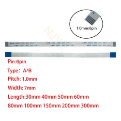 6Pin 1mm Pitch FFC FPC AWM 20624 80C 60V VW-1 A B Type Flat Flexible Cable 60/100/150/200/250/300/400mm connector