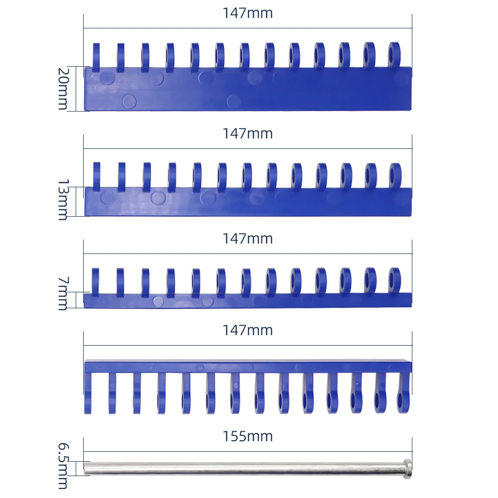 Car Door Edge Dent Repair Tools PDR Glue Tabs Set Auto Body Paintless Dent Removal Tool 6