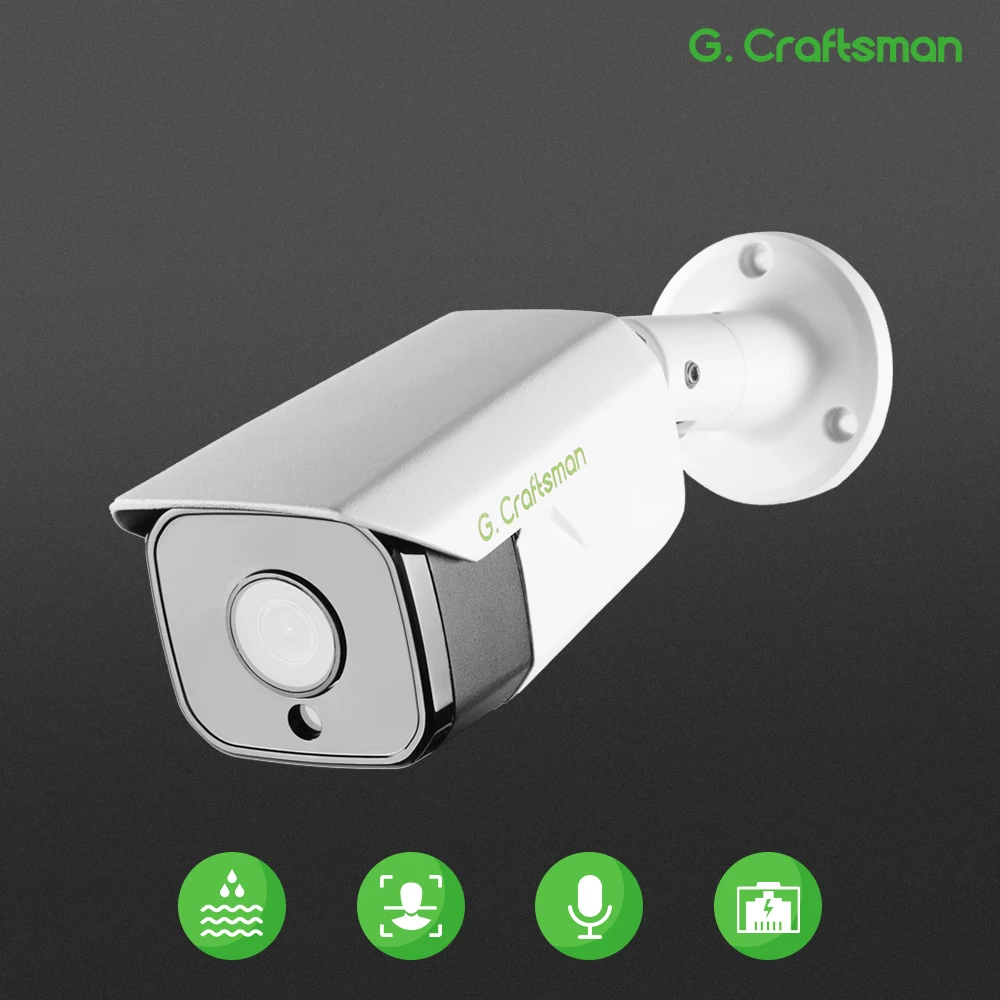 G.Craftsman-Videovigilancia de seguridad con visión nocturna IR, 6MP, POE, 20FPS, 2,8mm, 3,6mm, 6mm, XMEYE