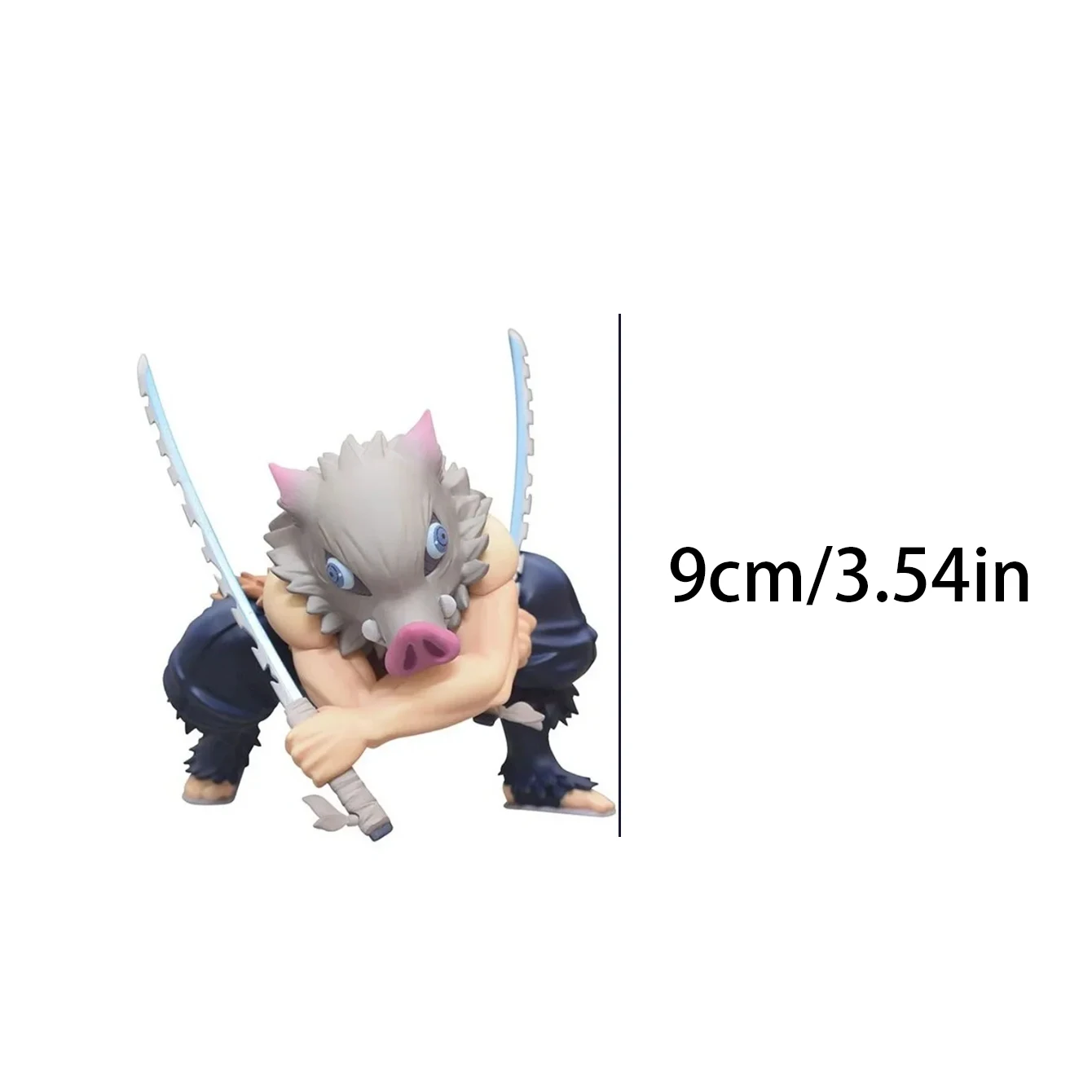 1 قطعة شفرة قاتل الشياطين ، سيوف Yi Zhi Zhu المزدوجة ، رأس الخنزير البري الرائع صورة المحارب البلاستيكية نموذج هدية مزخرفة #2