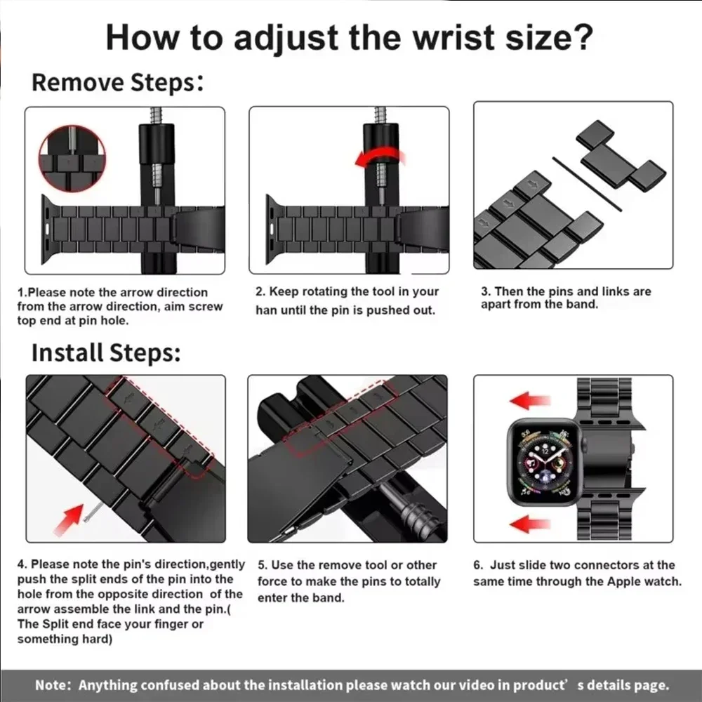 Stainless Steel Strap for Apple Watch Ultra 2 3 Band 46mm 49mm 40mm 44mm 42mm 41mm 45mm Bracelet IWatch Series 10 9 8 7 SE 6 5 4 image 6