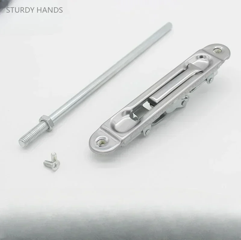 2PCS stainless steel fireproof door latch old-fashioned anti-theft double opening  concealed fire door latch Door Bolts