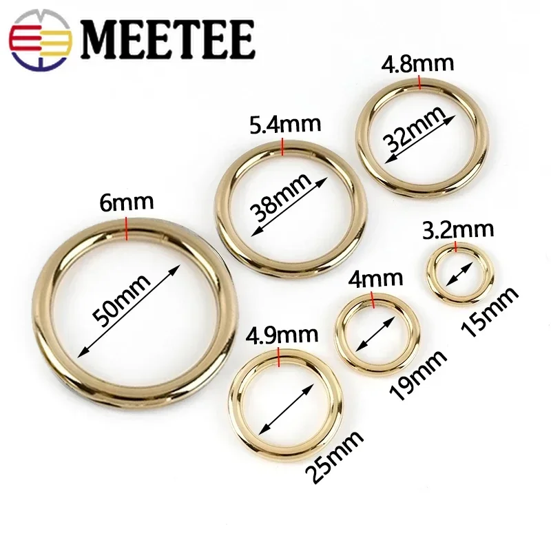 5/10 Pz Meetee 15-50mm O Ring Fibbie Vestiti In Metallo Cerchio Chiusura Loop Borsa Scarpe Fibbia Della Cintura Sostituire Kit Accessori Hardware