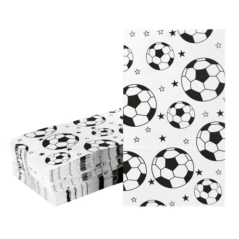 10pcs Football Theme Gift Wrapping Bags Soccer Candy Bag Cookie Popcorn Bag Fans Party Favor Bags for Boys Birthday Party Decor