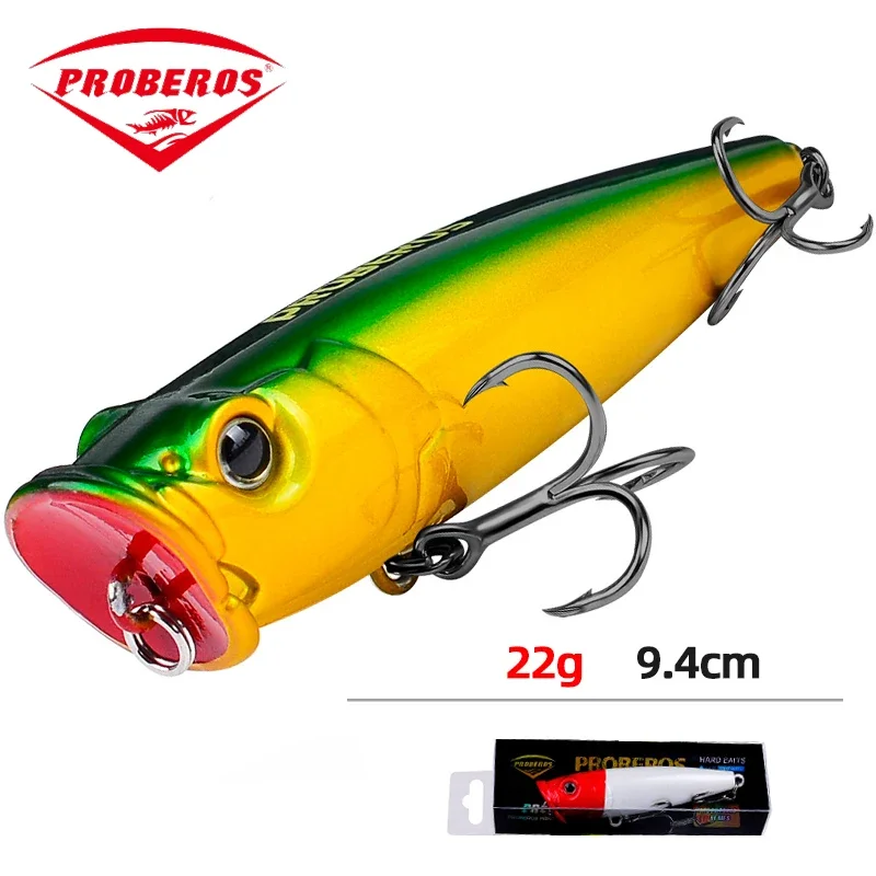 9.4cm 22g Fishing Lures Big Popper Topwater Floating Bass Sea Pesca Crank Lure Swimbait Wobbler Fishing Tacklejavascript:DW600