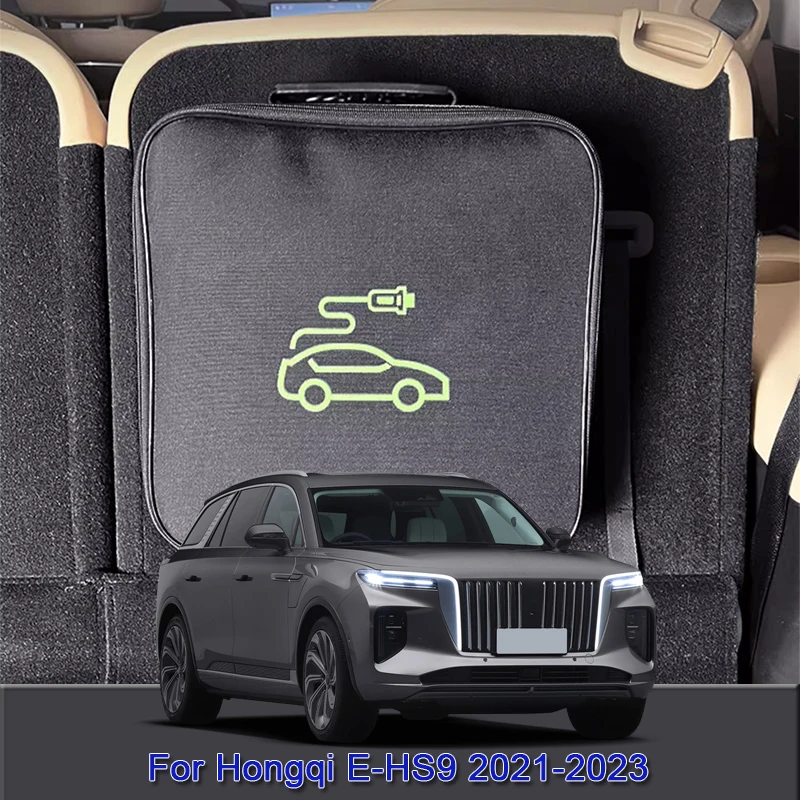 

EV Car Charging Cable Storage Carry Bag Charger Plugs Sockets Waterproof Fire Retardant Fit For Hongqi E-HS9 EHS9 2021-2023 2024