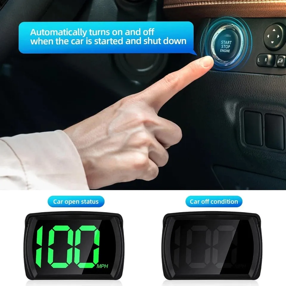 جديد العالمي سيارة لتحديد المواقع الرقمية HUD عداد السرعة رقائق مزدوجة KMH MPH تذكير متر HD شاشة الكريستال السائل التوصيل اللعب لجميع المركبات PH043