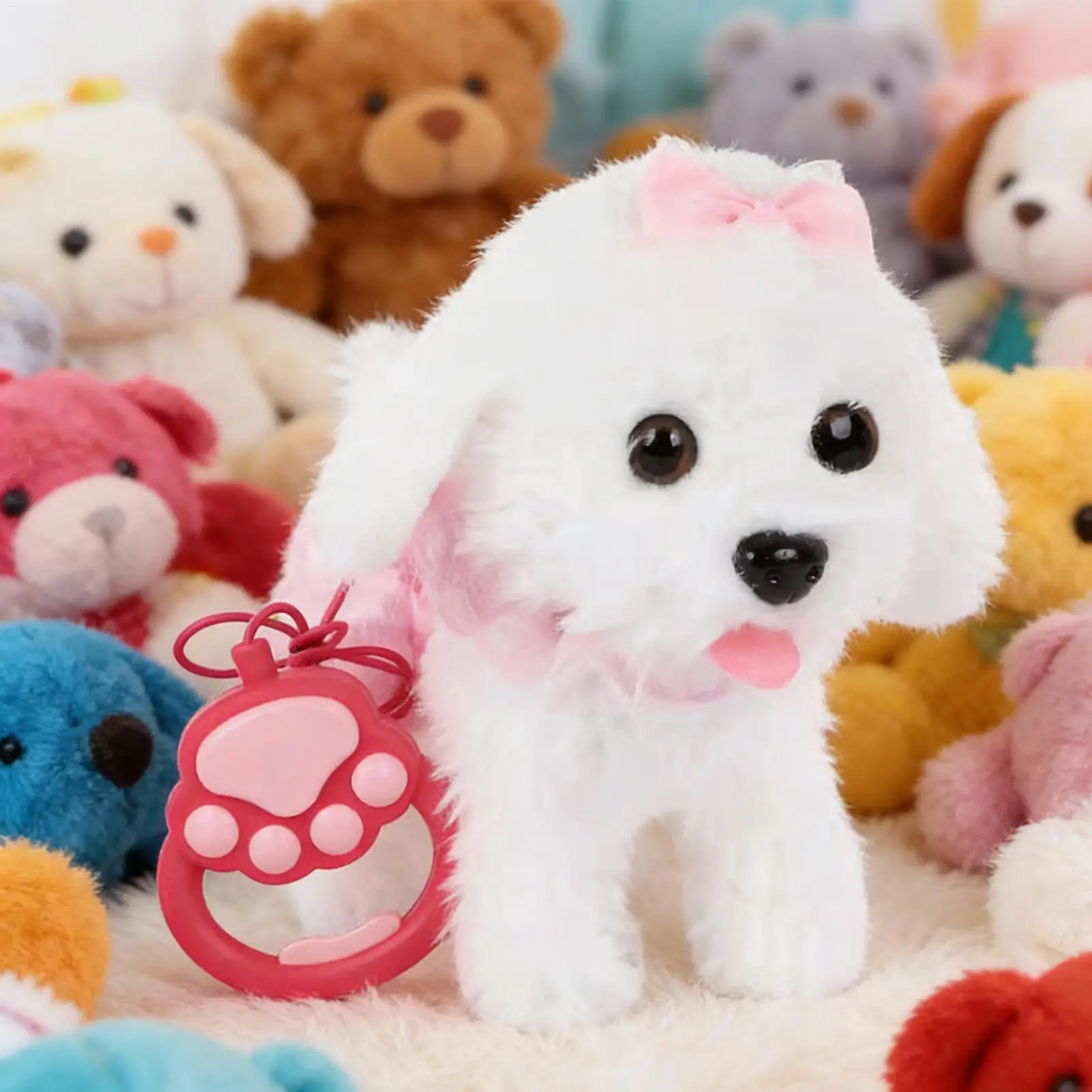 لعبة الكلب الإلكترونية المشي التفاعلية الكلب أفخم ألعاب الدمى تهتز التلقائي تتحرك جرو كهربائي هدية للطفل الاطفال #1