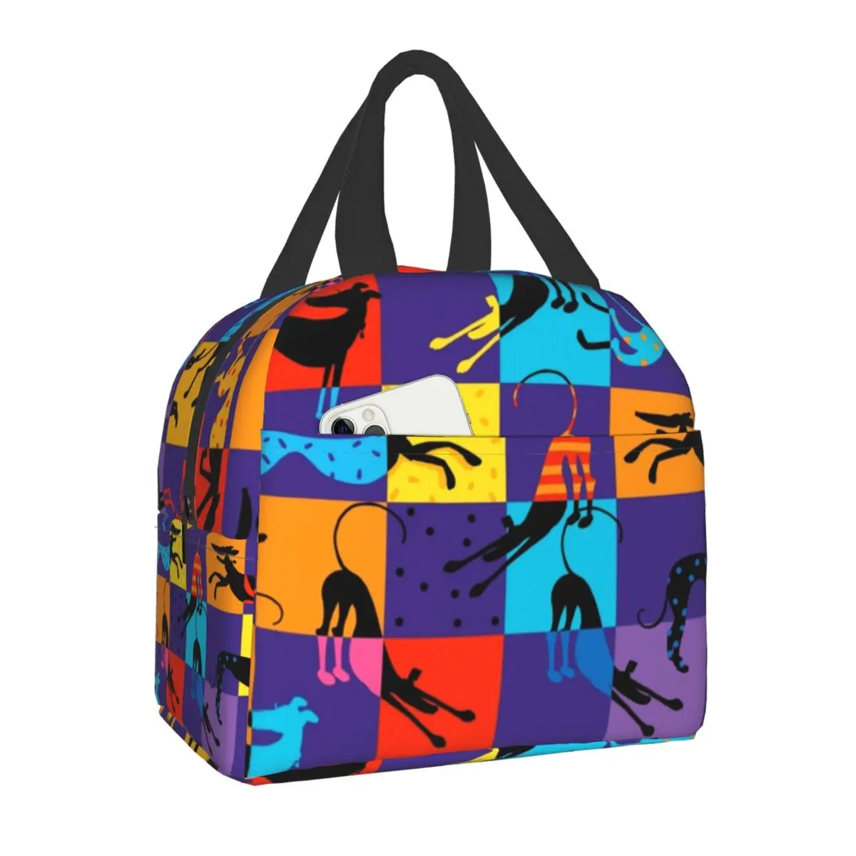 

Hounds Greyhound Dog Thermal Insulated Lunch Bags Women Animal Pop Art Portable Lunch Tote for School Office Food Box