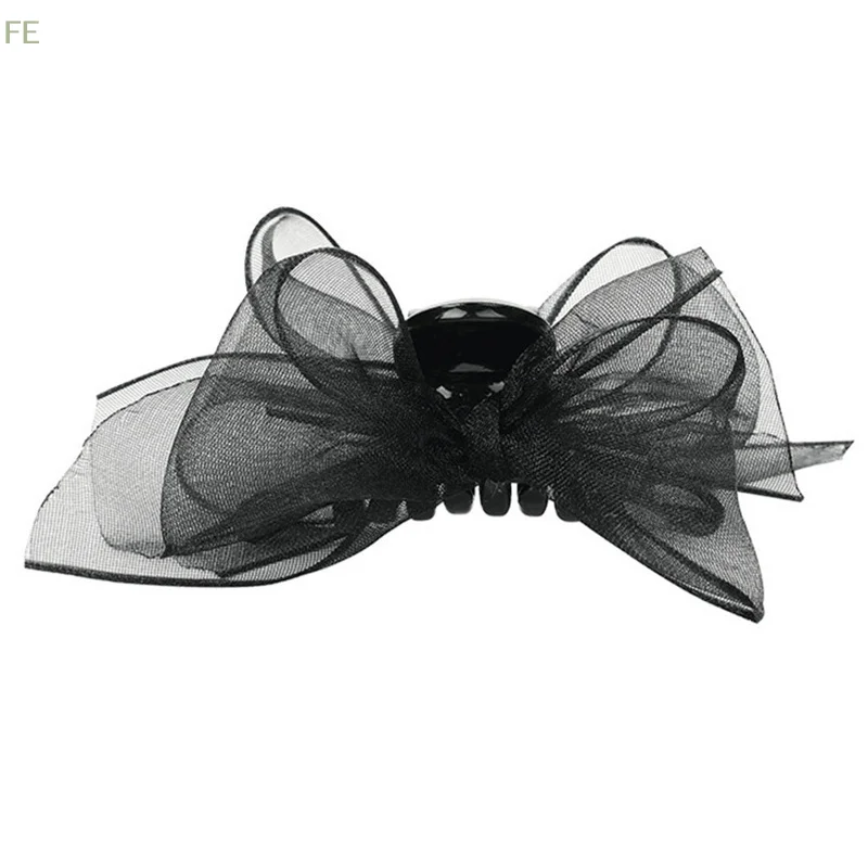 

[F] 2Pcs Fashion Mesh Bowknot Hair Clip Sweet Exquisite Hair Clips For Women Girls Versatile Princess Hair Accessories Gifts
