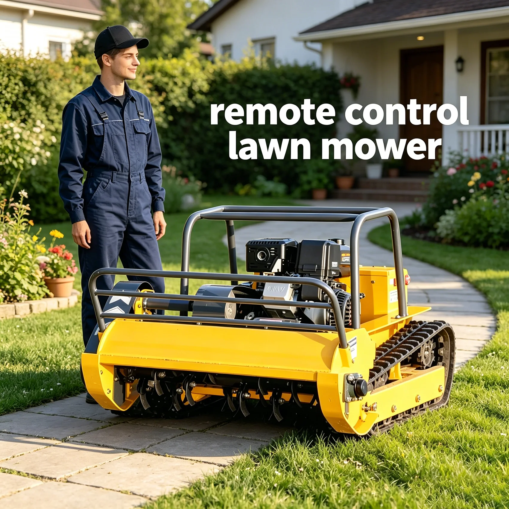 

Customized CE EPA certified all terrain lawn mower, agricultural rubber track, GPS remote control robot lawn mower