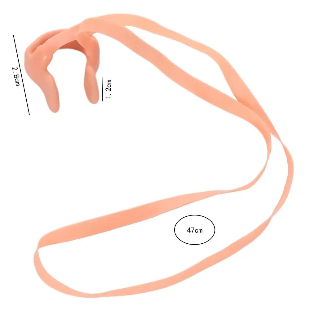 Met String Zwemmen Neusklem Latex Vastgebonden Siliconen Touw Neusklem Zachte Waterdichte Zwemmen Neuspluggen Slapen Snurken