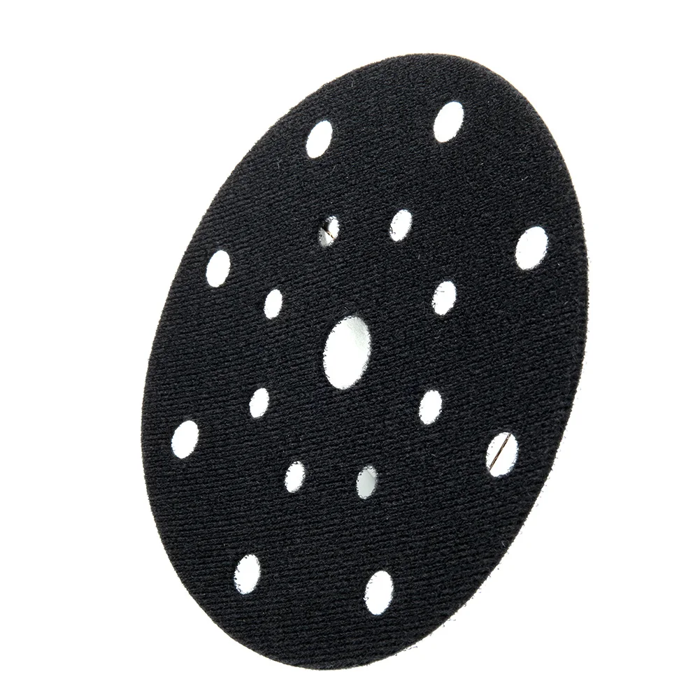 1pcs 6 Inch 17 Holes Interface Pad Protection Disc 150mm For Hook And Loop Sander Power Tool Polishing Pad Black Protective Pad