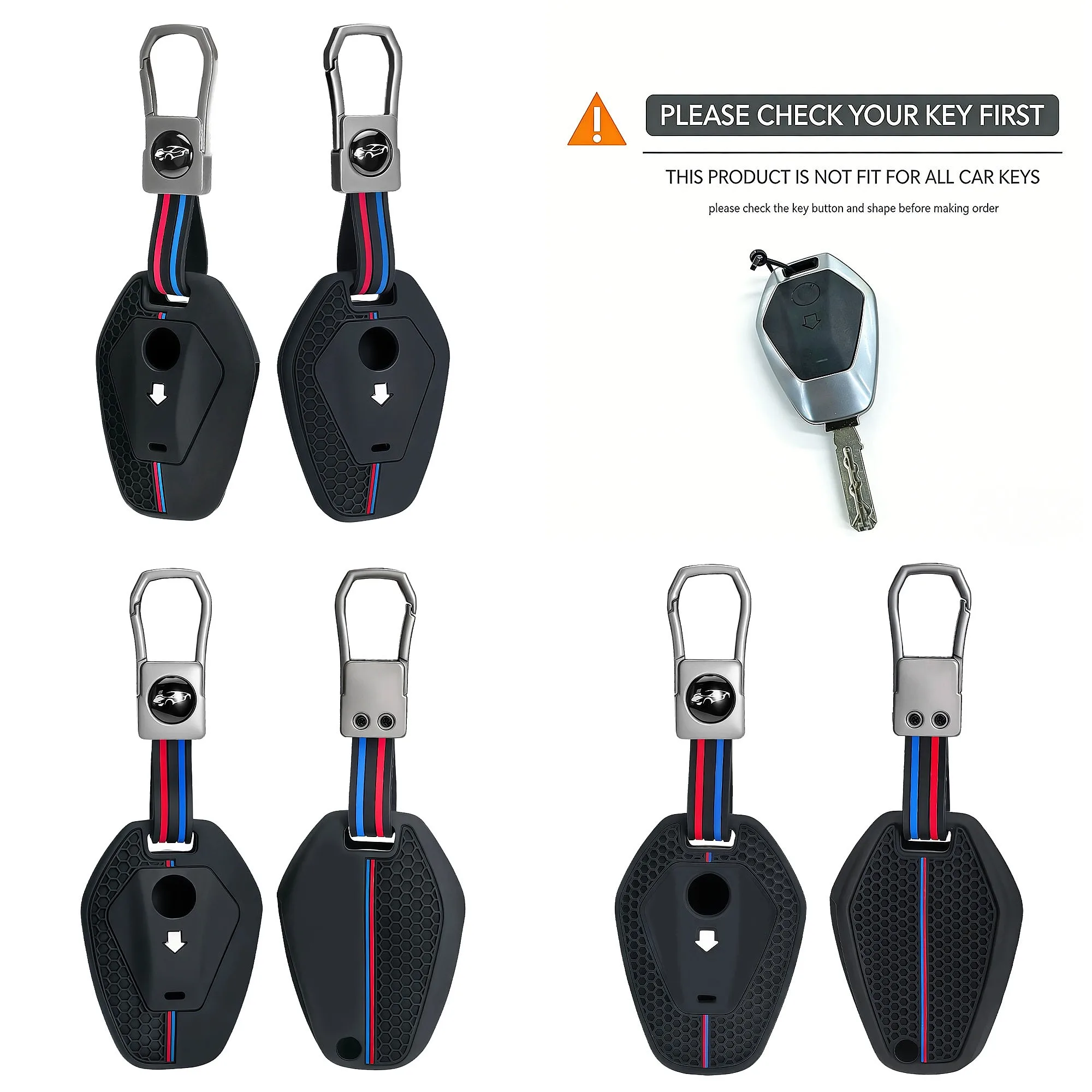 Silicone Remote Key Cover Car Key Fob Auto Key Shell Case for BMW R1300GS ADV R1300R/RS/RT R12