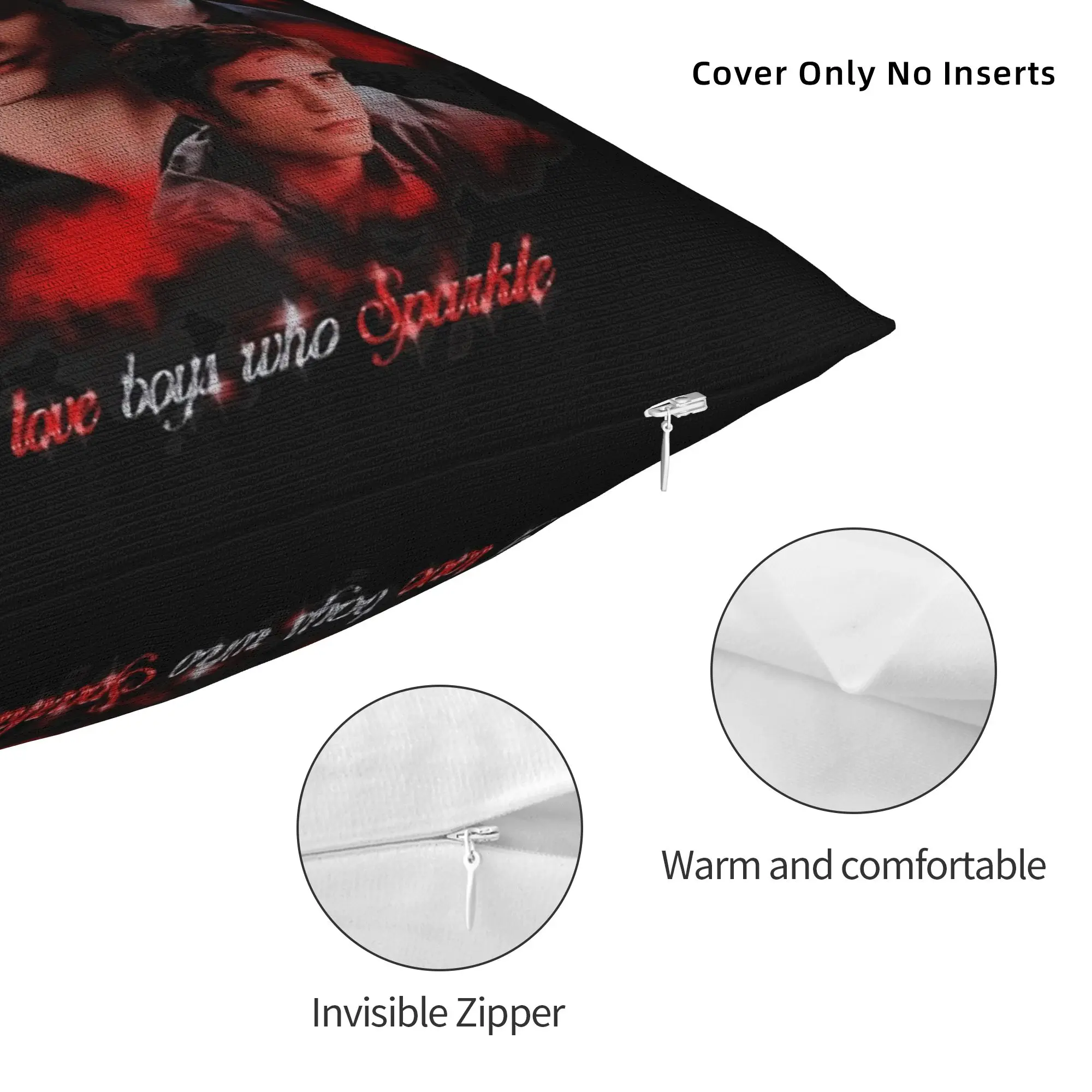 Twilights Vampire Edward Cullen Pillowcase Printing Polyester Cushion Cover Decoration  Throw Pillow Case Cover Home Square