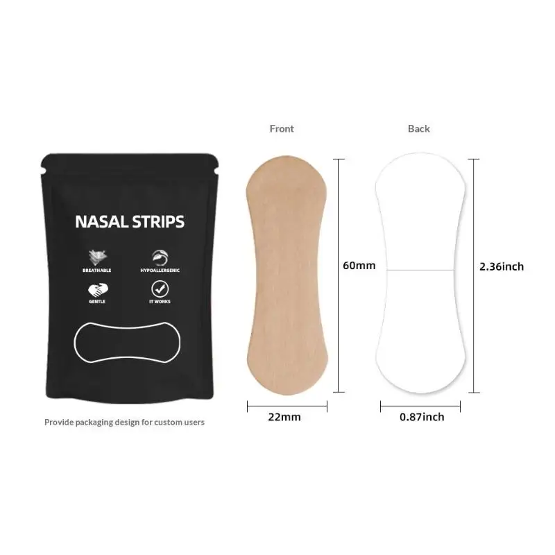Nasal Breathing Strips Anti Snoring Reduce Snoring Comfortable Adhesive No Residue for Night Sleep Sports Use