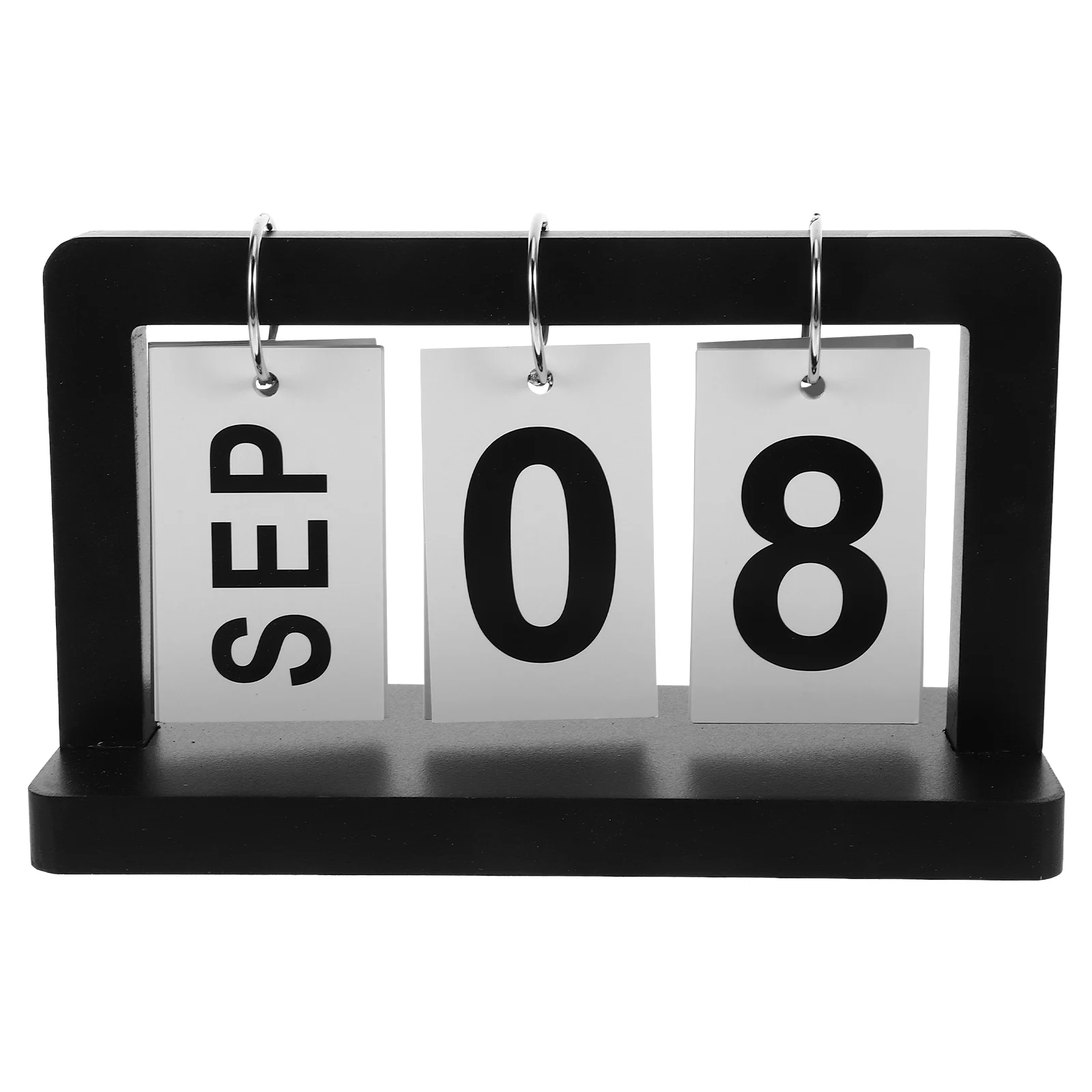 

1Pcs Creative Wooden Calendar Ornament Desktop Flip Calendar Elegant Home Accessory