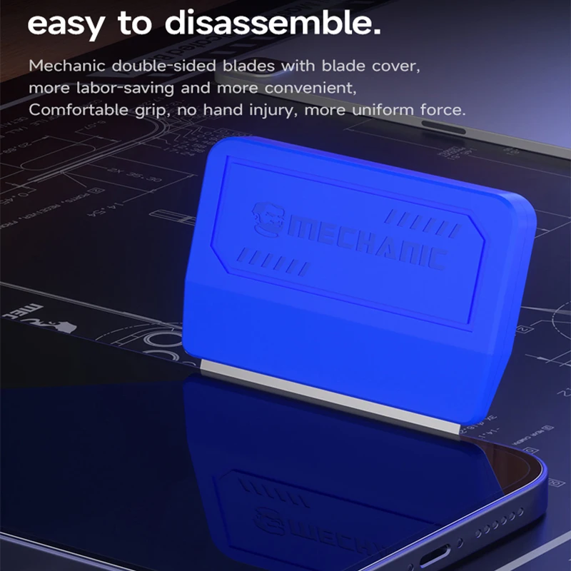 ميكانيكي Mag-10 مقبض شفرة مغناطيسي مع شفرات واحدة مزدوجة الجوانب لشاشة الهاتف أداة إصلاح كشط فصل الزجاج
