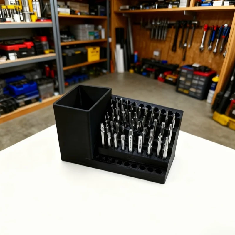 50-hole bit storage box decorative piece hexagonal 6.35mm / 2.5 inch eelectric screwdriver bit for Workshop maintenance tool box