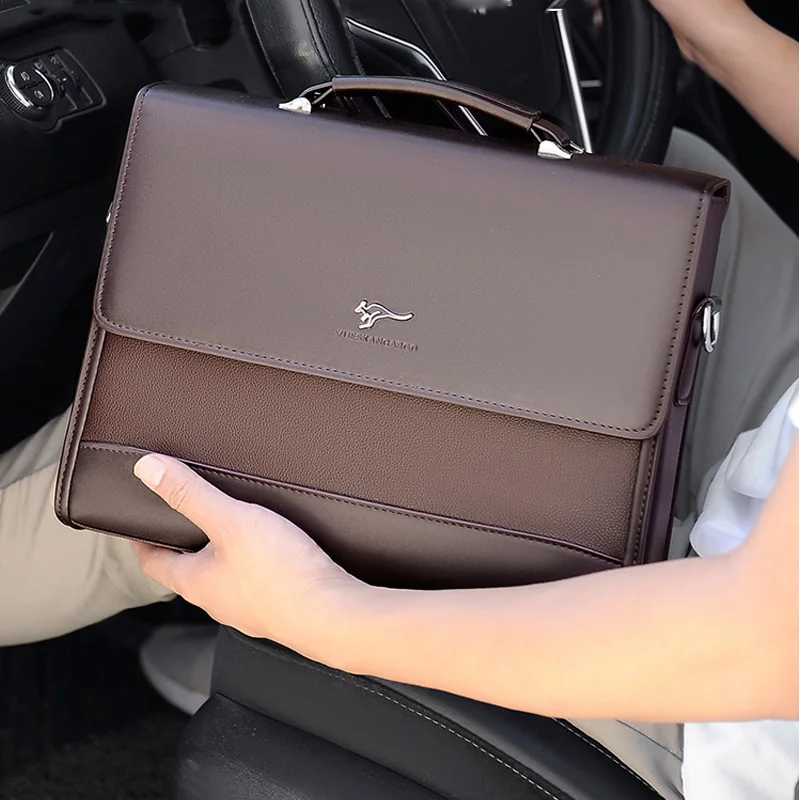 Male Handbags Pu Leather Men\'s Tote Briefcase Business Shoulder Bag for Men 2023 Brand Laptop Bags Man Organizer for Documents