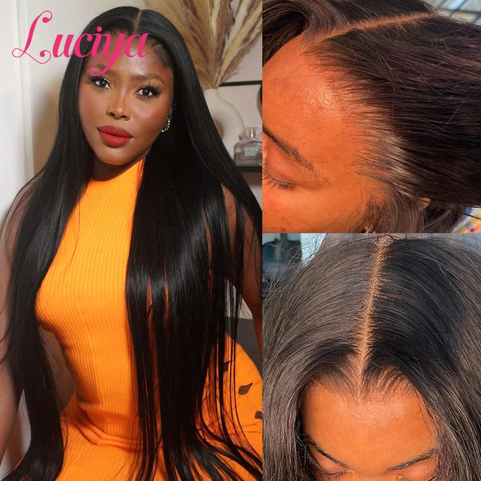 Glueless Wig Human Hair Ready to Wear Bone Straight 13x4 Full Lace Front Human Hair Wigs Pre Plucked 5x5 Hd Lace Closure Wig