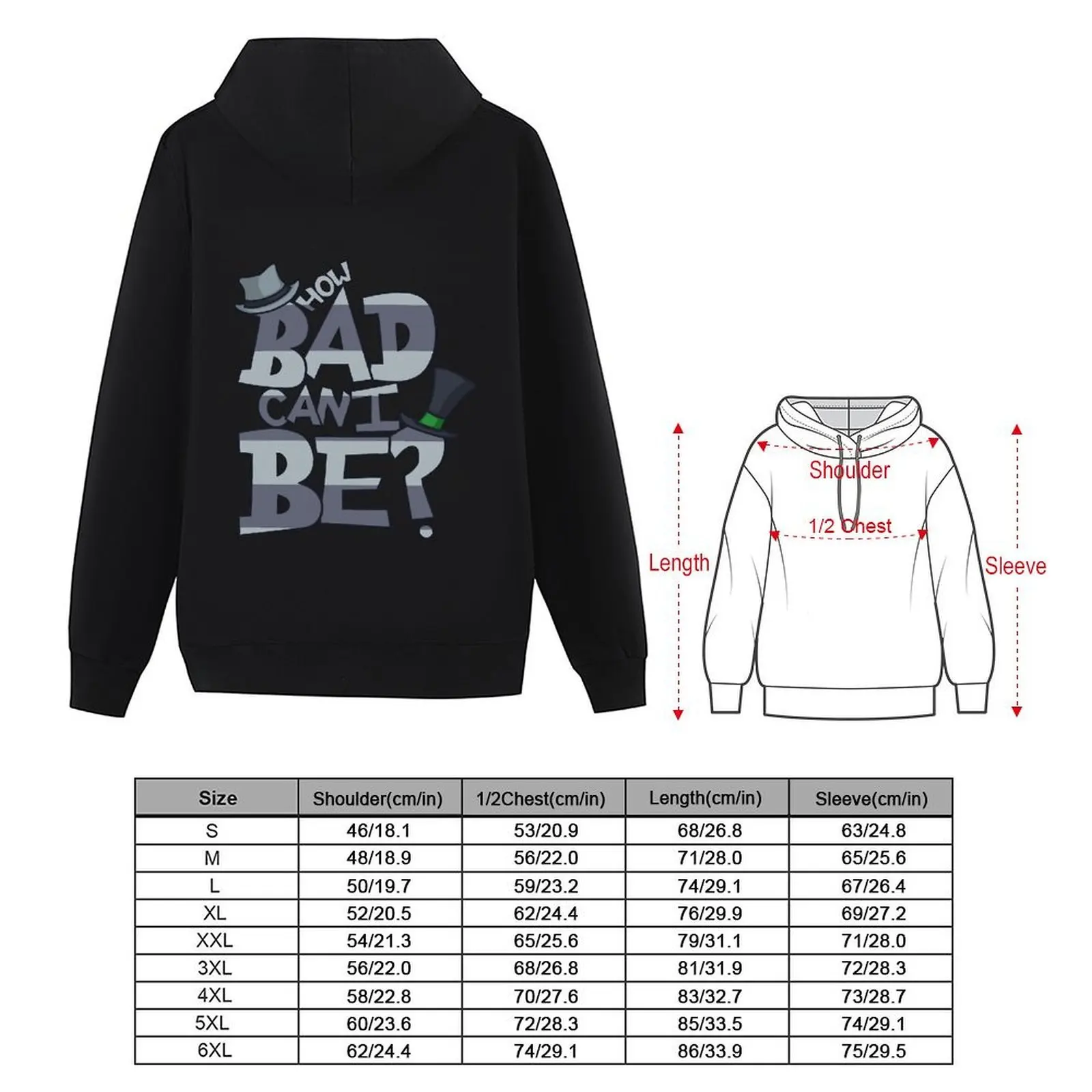 How Bad Can I Be Hoodie autumn mens clothes men's clothing autumn jacket men new hoodies and sweatshirts