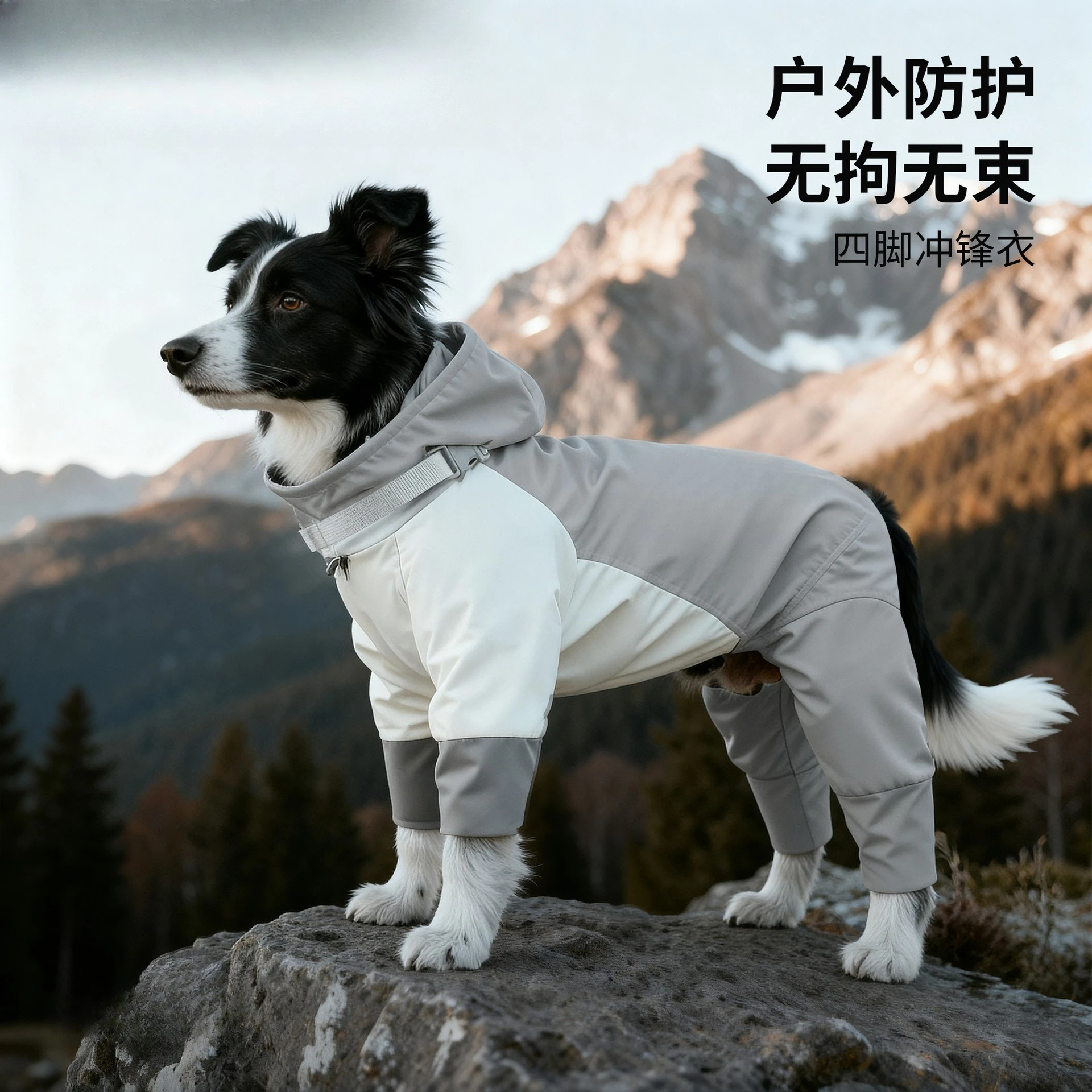 Puppy dog clothes jacket four-legged clothing autumn outdoor anti-dirty Schnauzer corgi side herding small and medium-sized dogs