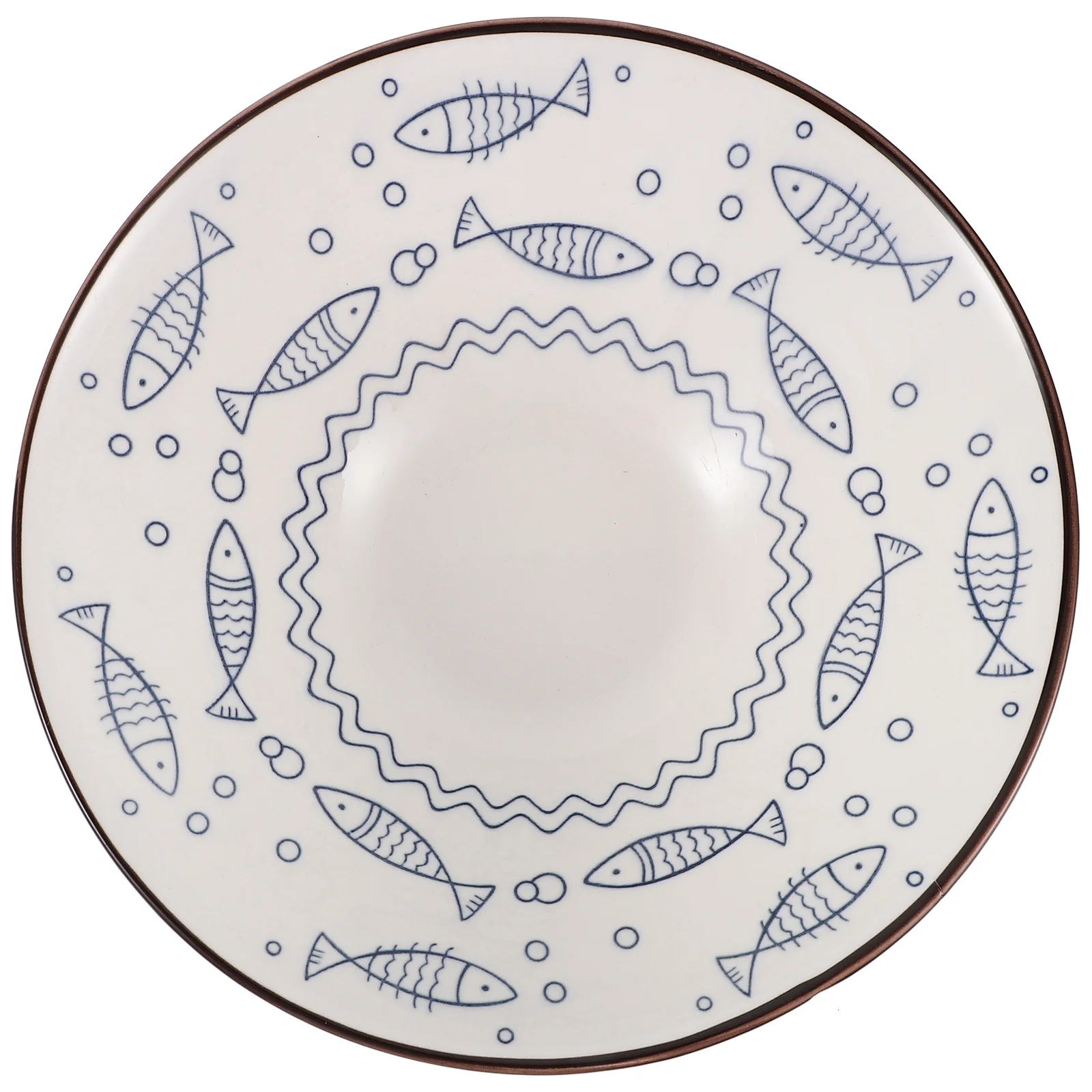 

Ceramic Bowl 8 Inch Japanese Style Appetizer Serving Soup Salad Noodles Kitchen Tableware Elegant Underglaze Color Microwave