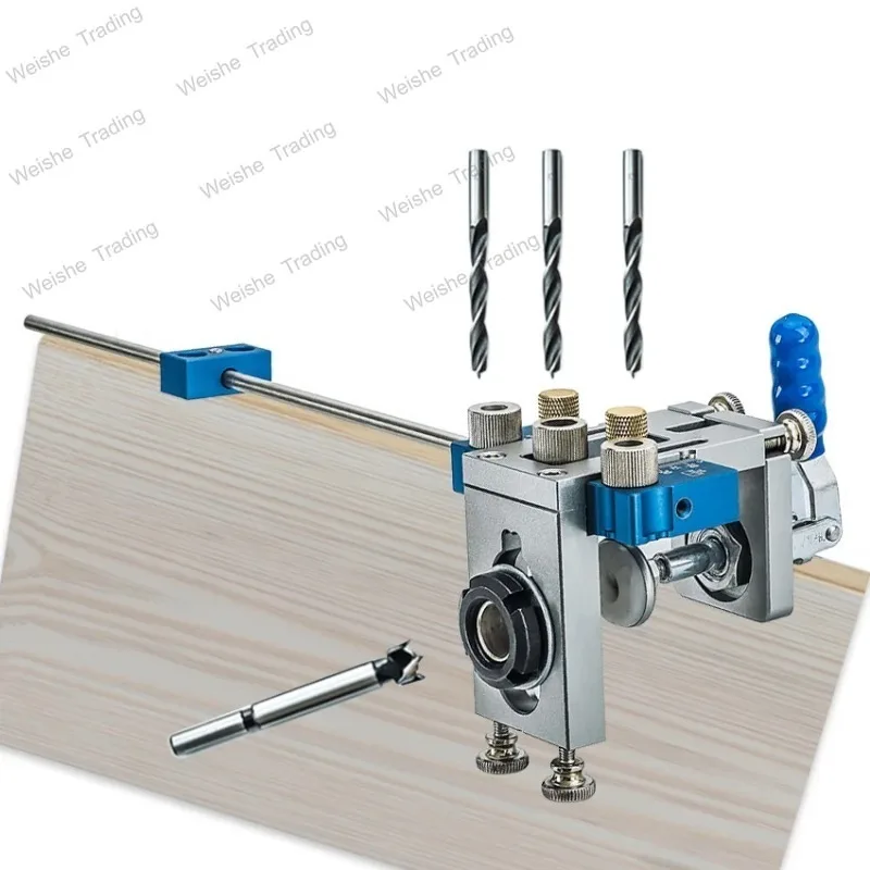 

3 In One Dowel Jig 8mm 10mm 15mm Quick Replacement Extension Drill Guide Locator for Wood Board Splicing Woodworking Tools Kit