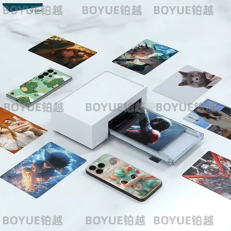 Portable Mini Photo Printer for DIY Custom Stickers Personalized Gift Instant Print Blank Paper Compatible with Photo Booth