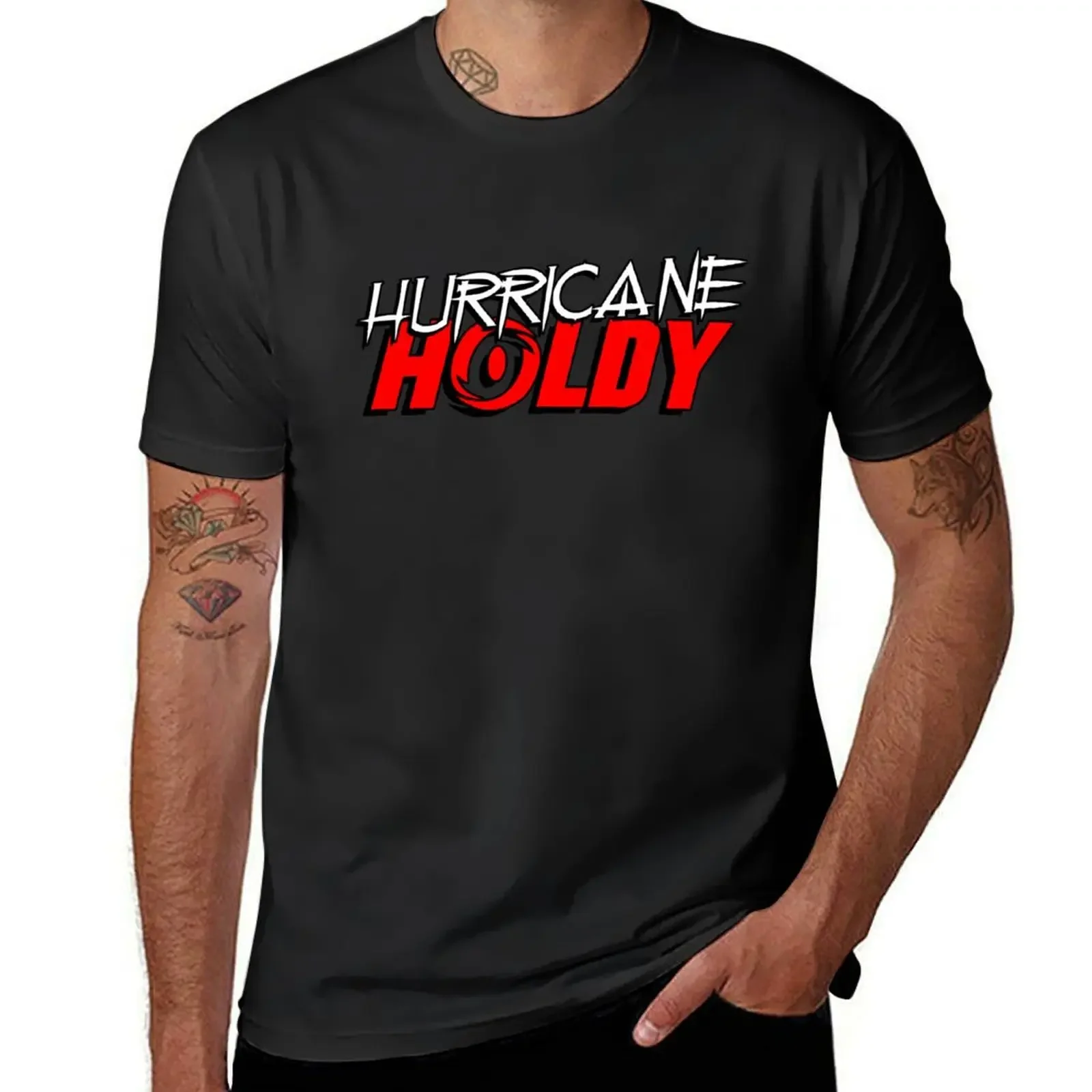 Hurricane Holdy T-Shirt topping luxury clothing labubu Funny t-shirts t shirts for men