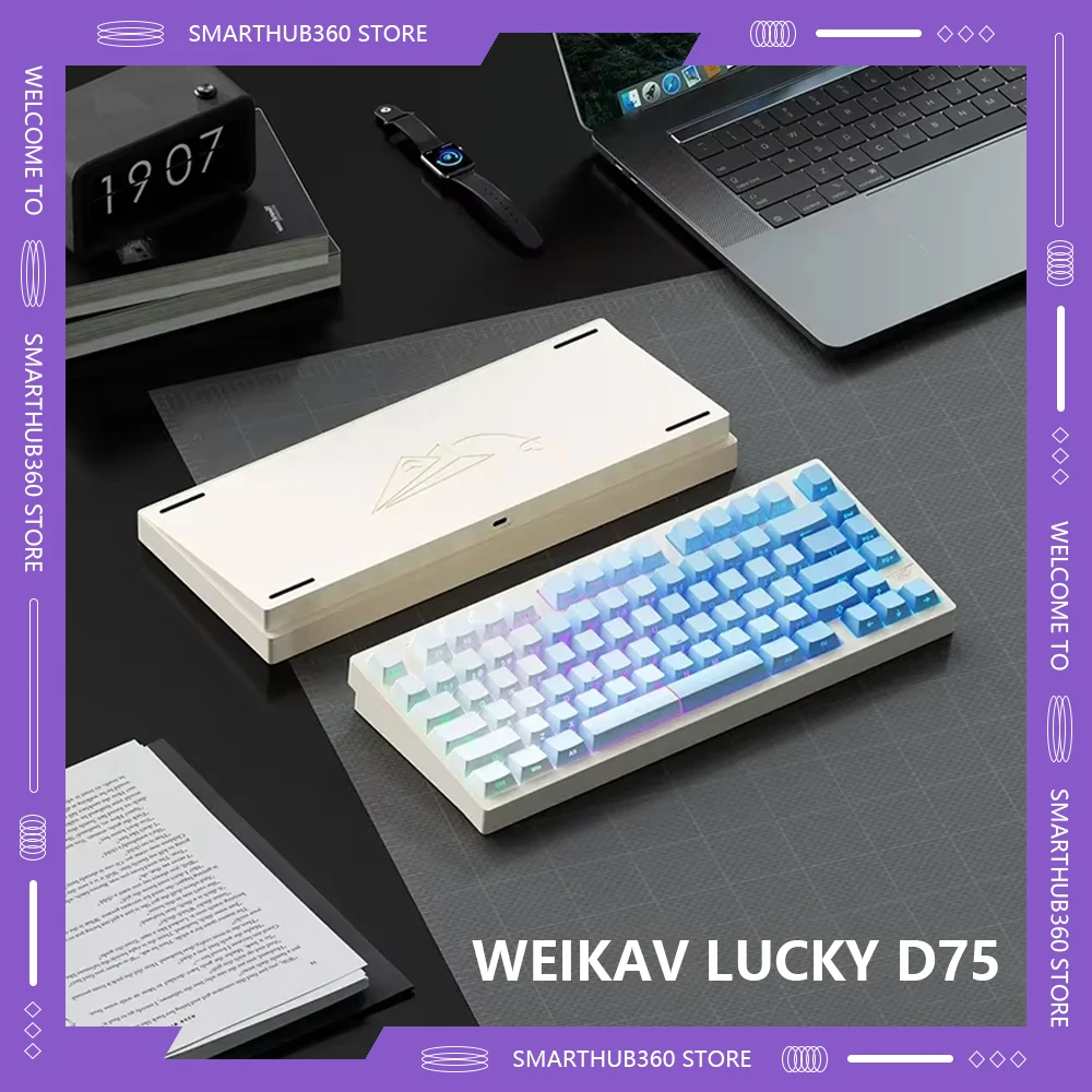 Weikav Lucky D75 Mechanical Keyboards Customize Finished Keyboard Aluminium Alloy Gaming Gaming Accessories PC Gaming Man Gifts