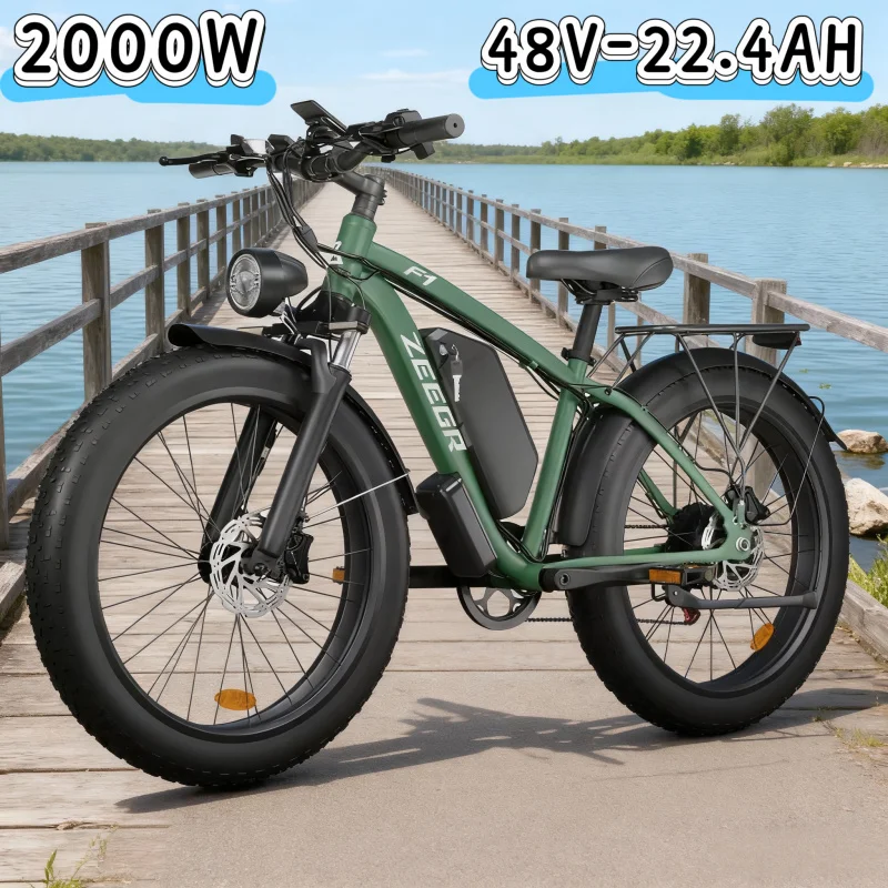 

48V 22.4AH electric bicycle 2000W powerful motor adult fashion electric bicycle, easy and labor-saving, riding friendly